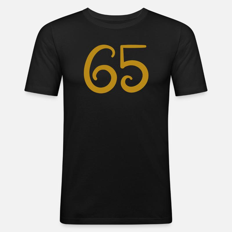 65 - Men's Slim Fit T-Shirt - black