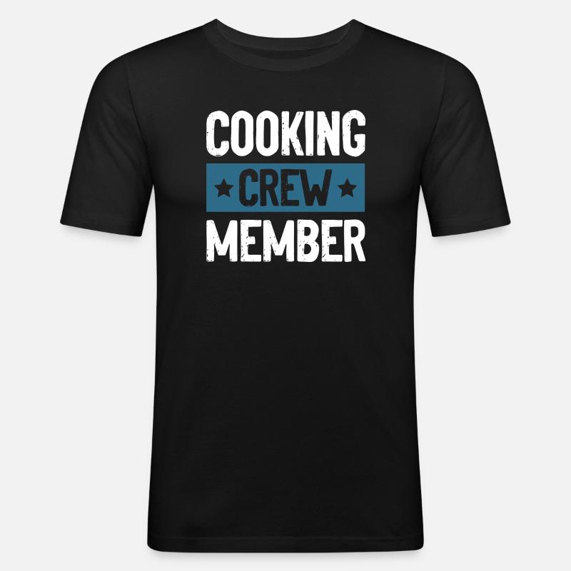 Cooking Crew - Männer Slim Fit T-Shirt - Schwarz