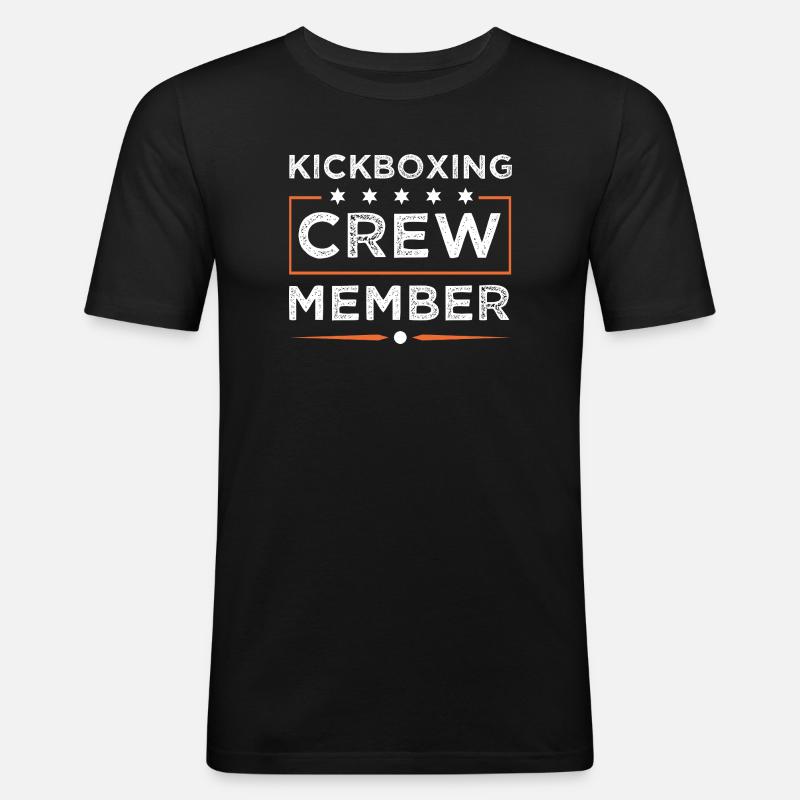 Kickboxing Crew - Männer Slim Fit T-Shirt - Schwarz