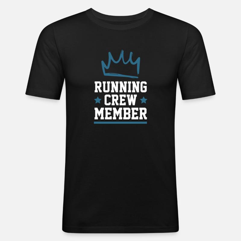 Équipe de Course - T-shirt près du corps Homme - noir