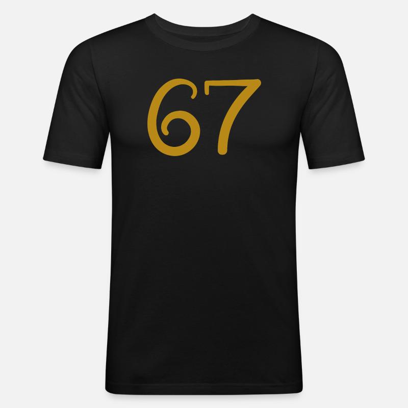 67 - T-shirt près du corps Homme - noir