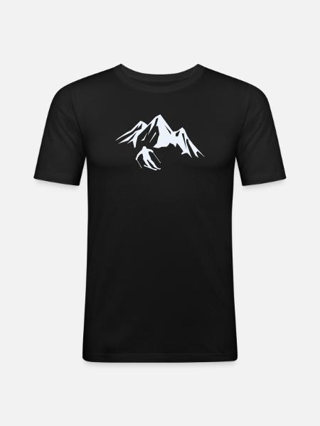 Summit Adventure Skier Silhouette - Men's Slim Fit T-Shirt - black