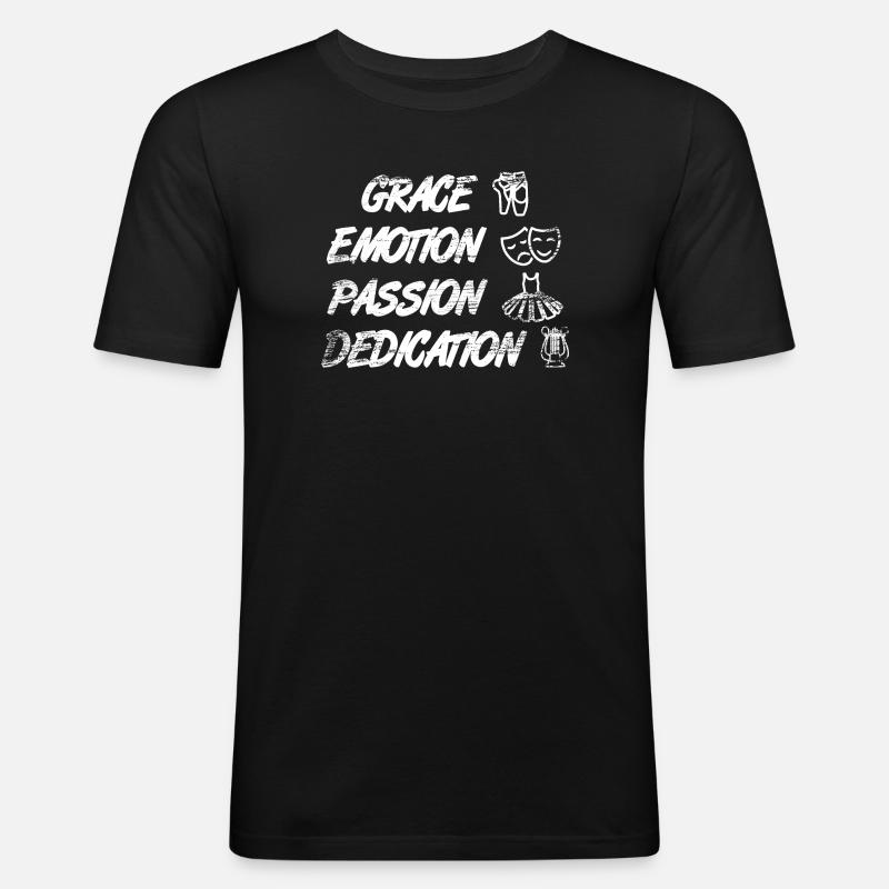 Grace Emotion Passion Devotion - Men's Slim Fit T-Shirt - black