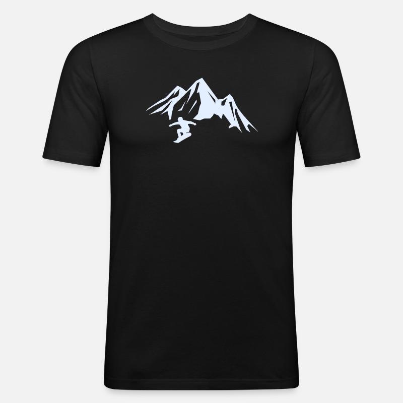 snowboard_berge - Men's Slim Fit T-Shirt - black