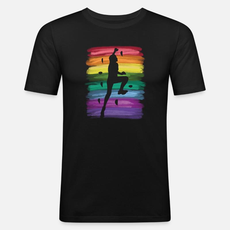 Boulderer Boulder Bouldering - Men's Slim Fit T-Shirt - black