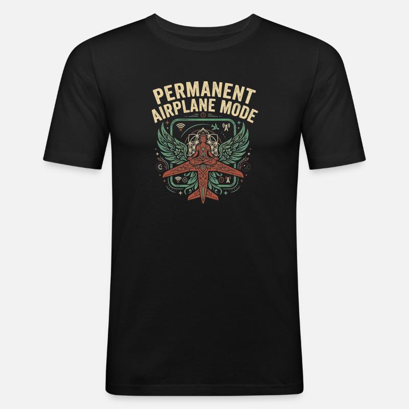 Durée du mode de vol - T-shirt près du corps Homme - noir