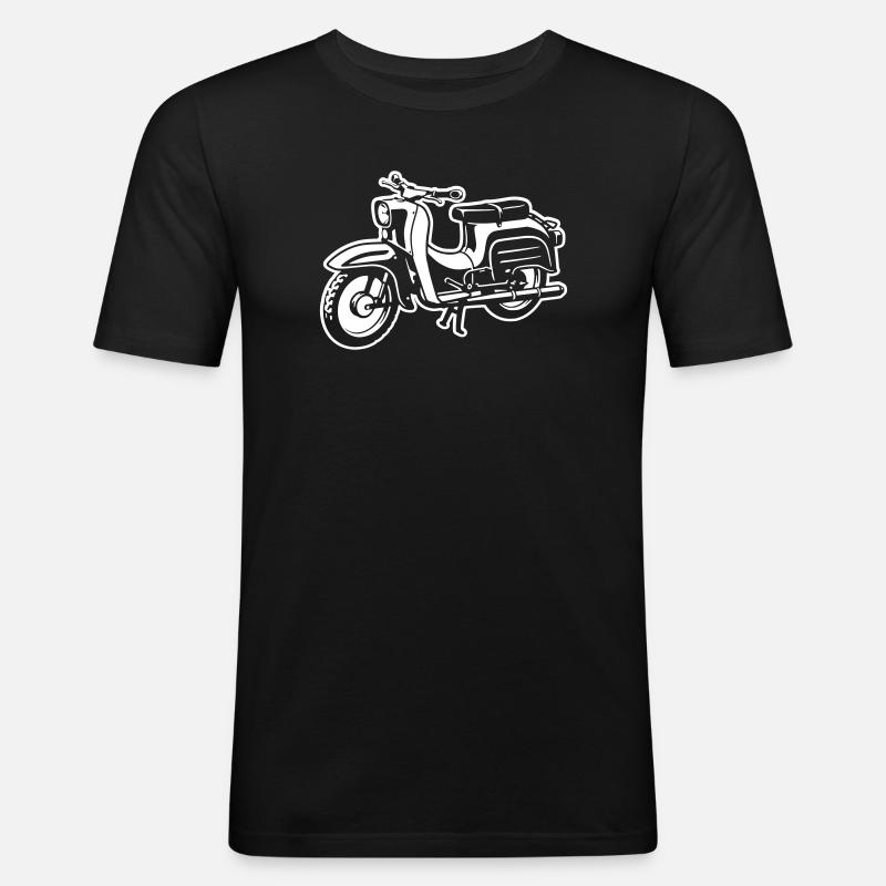 Schwalbe - Differenzbild - Männer Slim Fit T-Shirt - Schwarz