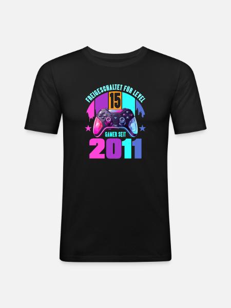 15th Birthday Young Girls - Men's Slim Fit T-Shirt - black