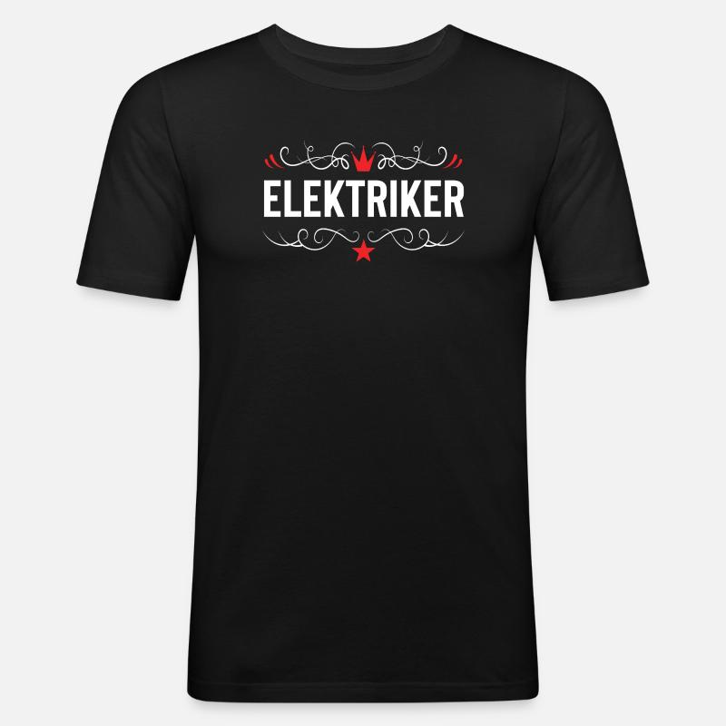 Elektriker Beruf - Männer Slim Fit T-Shirt - Schwarz