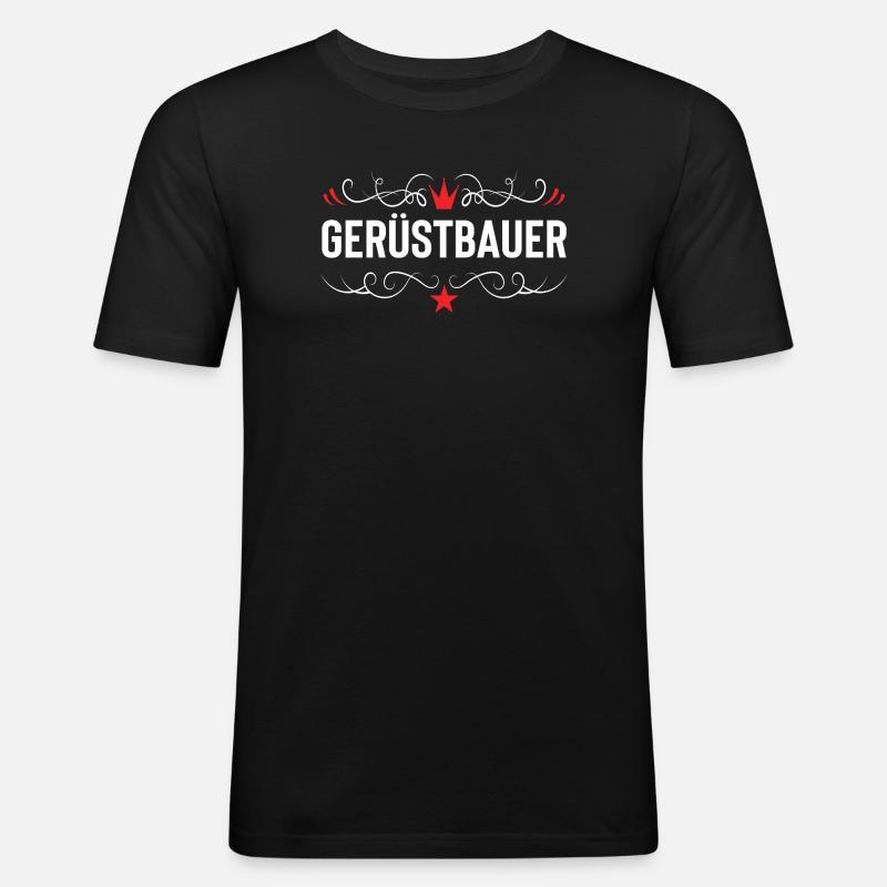 Gerüstbauer Beruf - Männer Slim Fit T-Shirt - Schwarz