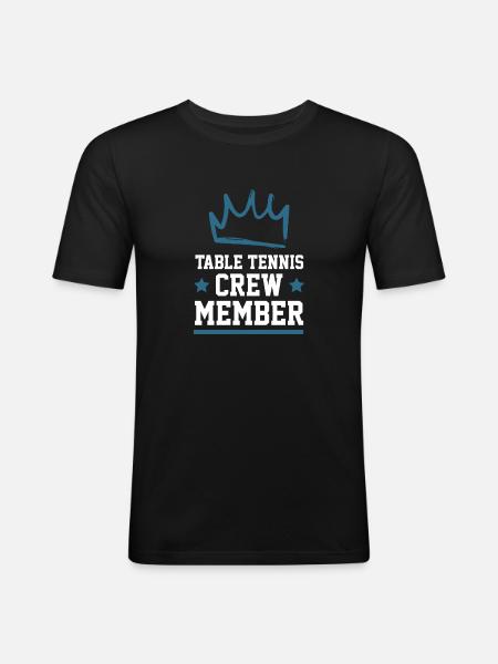 Équipe de tennis de table - T-shirt près du corps Homme - noir
