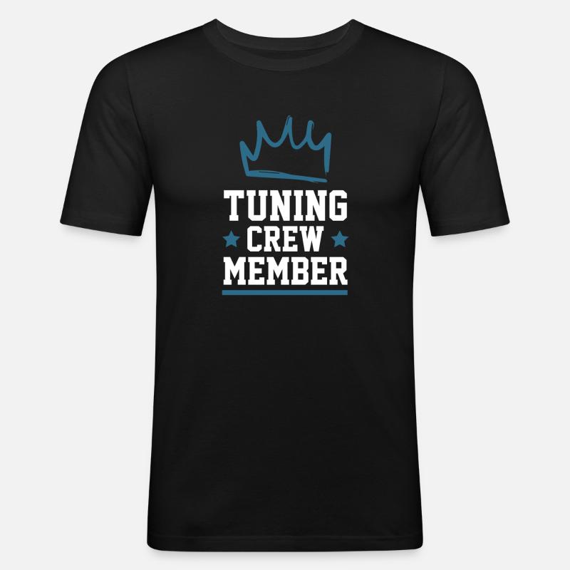 Tuning Crew - Männer Slim Fit T-Shirt - Schwarz
