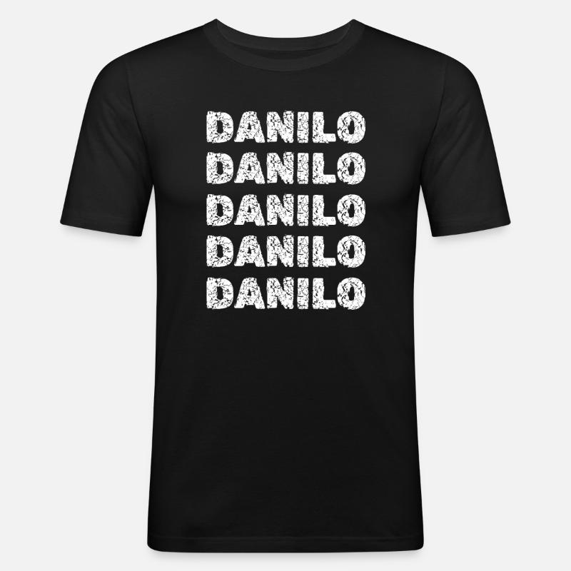 Danilo as a name - Men's Slim Fit T-Shirt - black