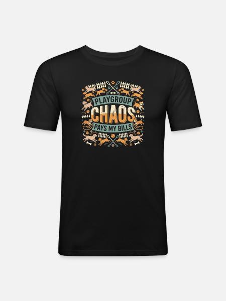 Kennel technician, kennel assistant, animal care - Men's Slim Fit T-Shirt - black