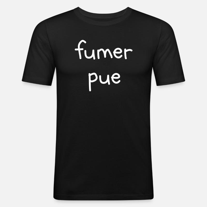 Smoking stinks - Men's Slim Fit T-Shirt - black