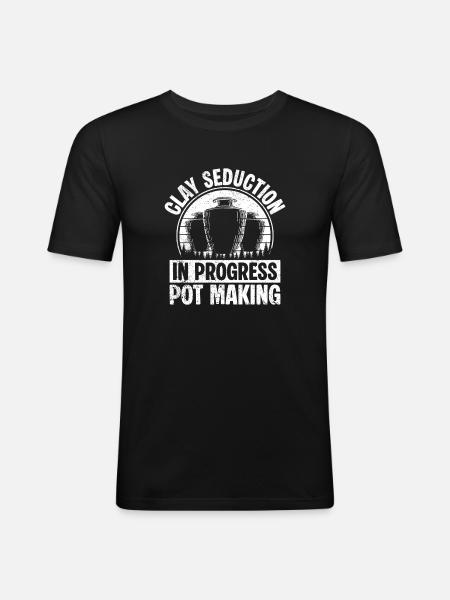 Pottery Artists Clay Seduction Pottery - Men's Slim Fit T-Shirt - black