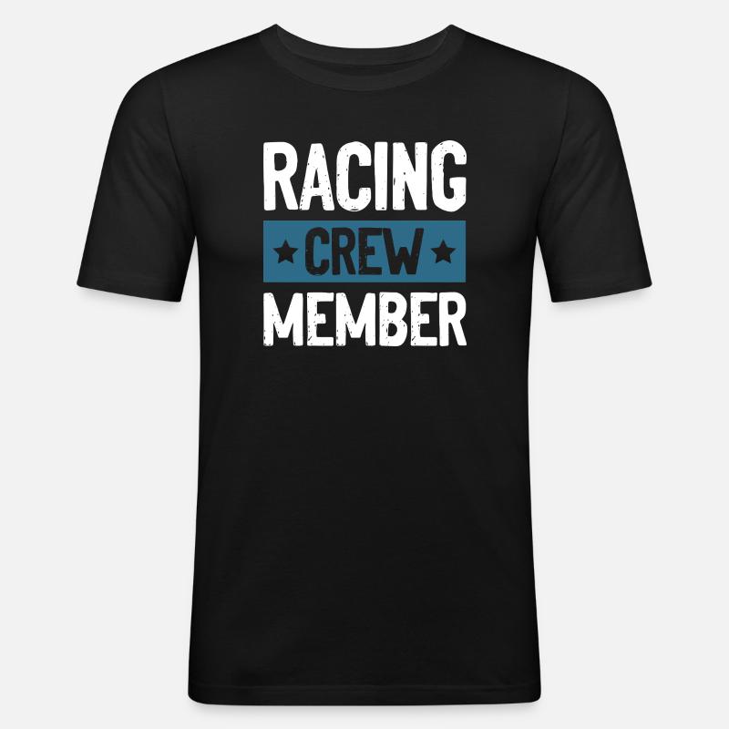 Racing Crew - Männer Slim Fit T-Shirt - Schwarz