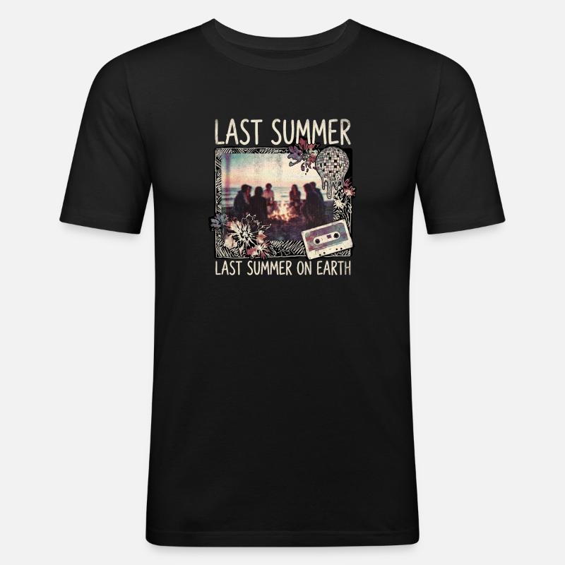 Last Summer - Männer Slim Fit T-Shirt - Schwarz