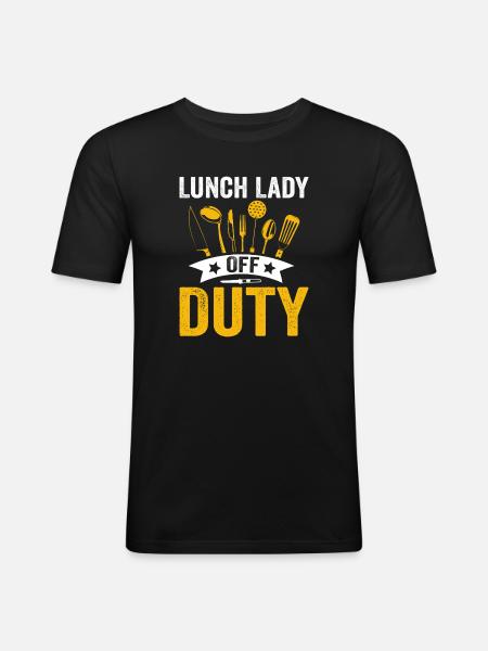 Lunch Lady Duty Kitchen Heroine - Men's Slim Fit T-Shirt - black