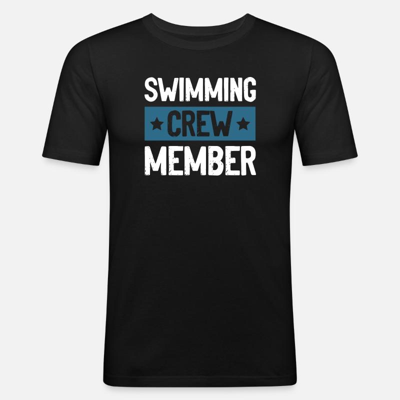 Swimming Crew - Männer Slim Fit T-Shirt - Schwarz
