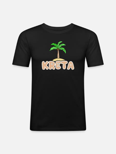 Crete as a holiday - Men's Slim Fit T-Shirt - black