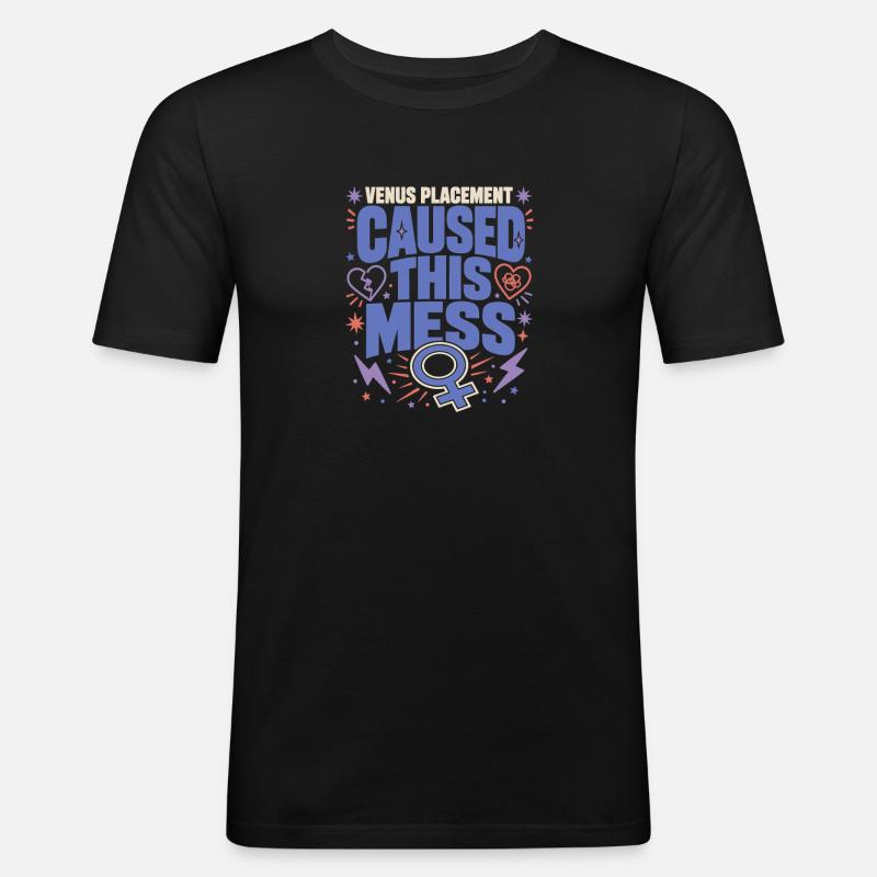 Venus-zeichen Venus-astrologie - Männer Slim Fit T-Shirt - Schwarz