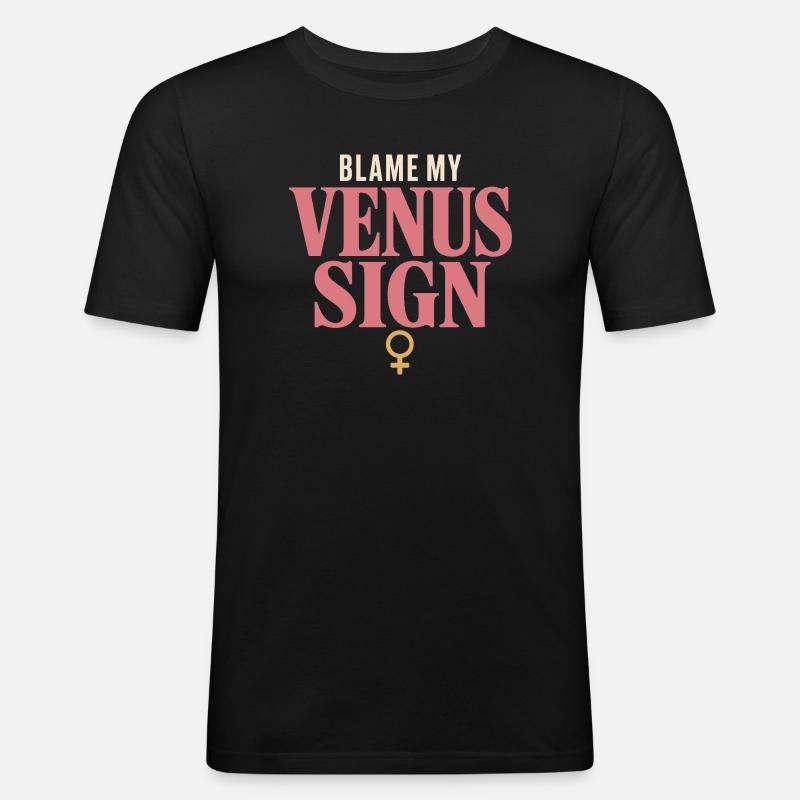 Venus-zeichen Venus-astrologie - Männer Slim Fit T-Shirt - Schwarz