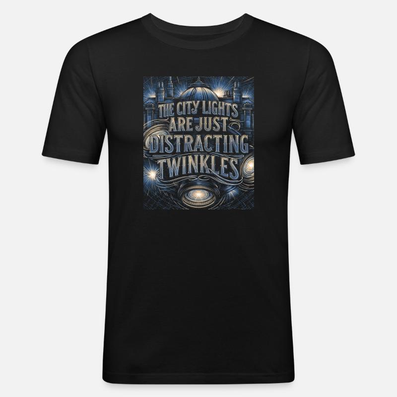 Celestial Constellation Astrology Gift - Männer Slim Fit T-Shirt - Schwarz