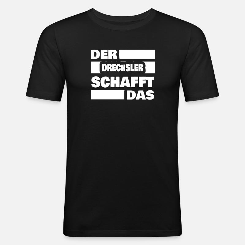 Beruf Drechsler - Männer Slim Fit T-Shirt - Schwarz