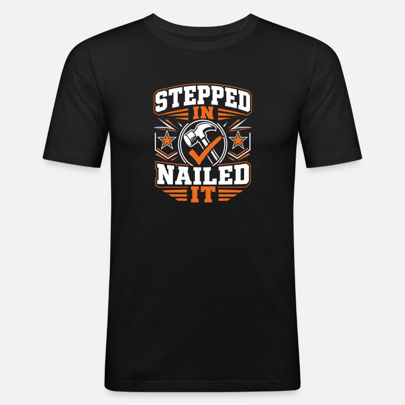 Stepdad Handyman Funny Gift - Men's Slim Fit T-Shirt - black