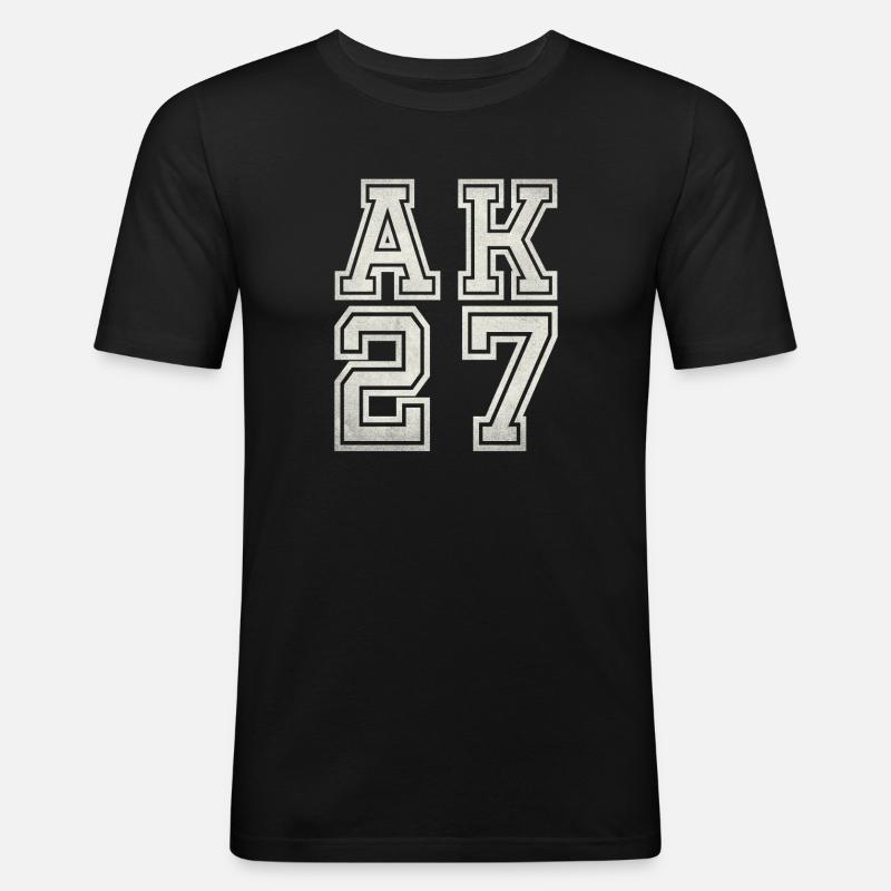 AK 27 - Männer Slim Fit T-Shirt - Schwarz