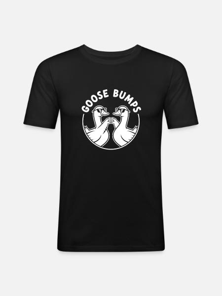 Goose Bumps Duck Duo - Men's Slim Fit T-Shirt - black