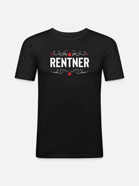 Pensioner pension - Men's Slim Fit T-Shirt - black