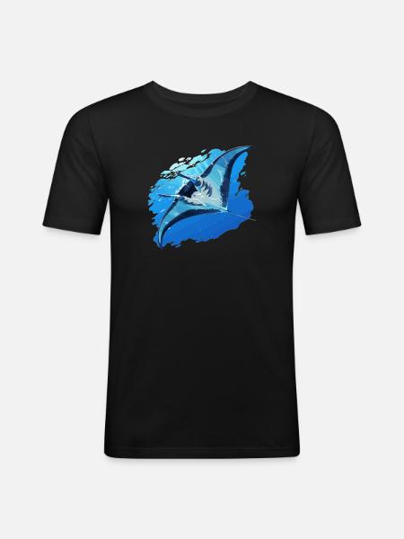 Rays Manta Rays - Men's Slim Fit T-Shirt - black