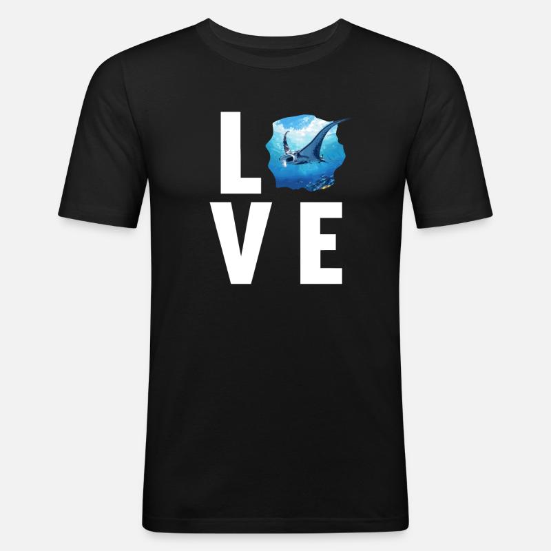 Rays Manta Rays - Men's Slim Fit T-Shirt - black