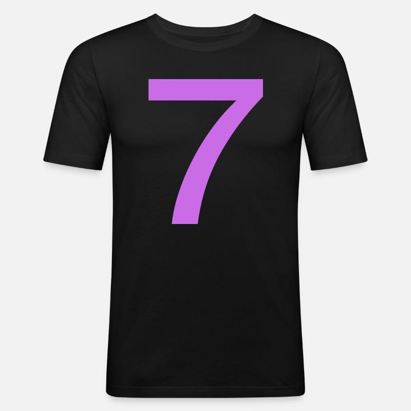 7 - Men's Slim Fit T-Shirt - black