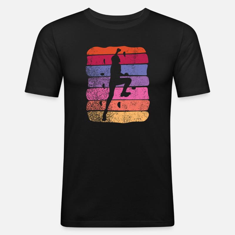 Boulderer Boulder Bouldering - Men's Slim Fit T-Shirt - black