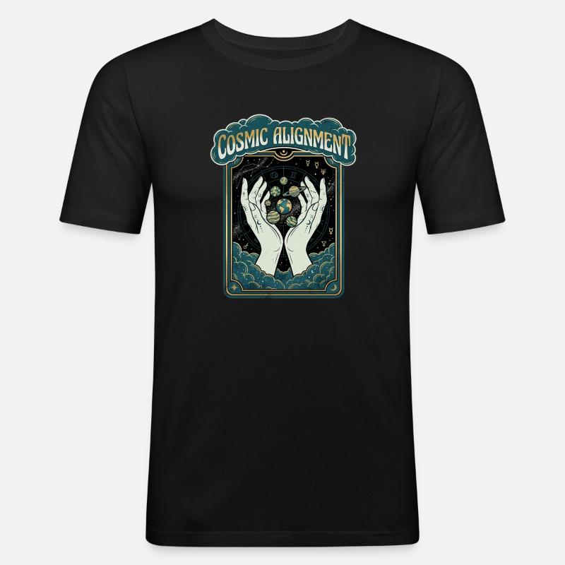 Cosmic World - Men's Slim Fit T-Shirt - black