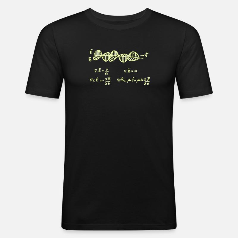 Maxwells Gleichungen - Männer Slim Fit T-Shirt - Schwarz
