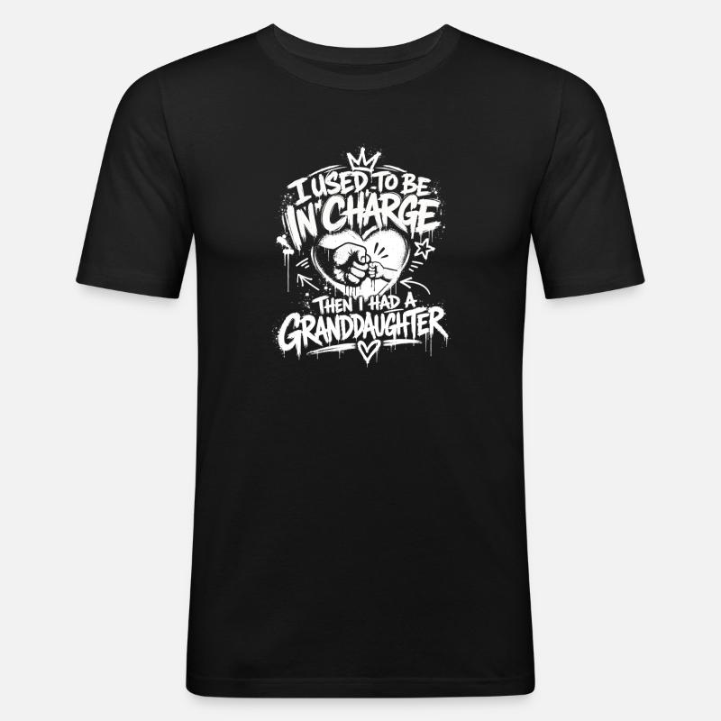 War Früher Chef Jetzt Großmutter - Männer Slim Fit T-Shirt - Schwarz