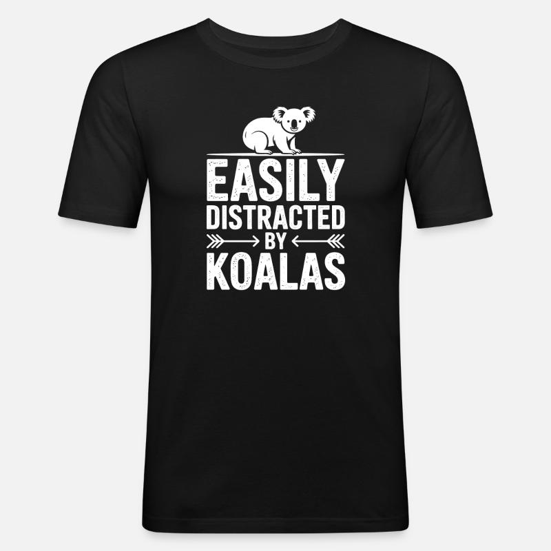 Koala Sprüche Koalas Lustiges Koala Geschenk - Männer Slim Fit T-Shirt - Schwarz