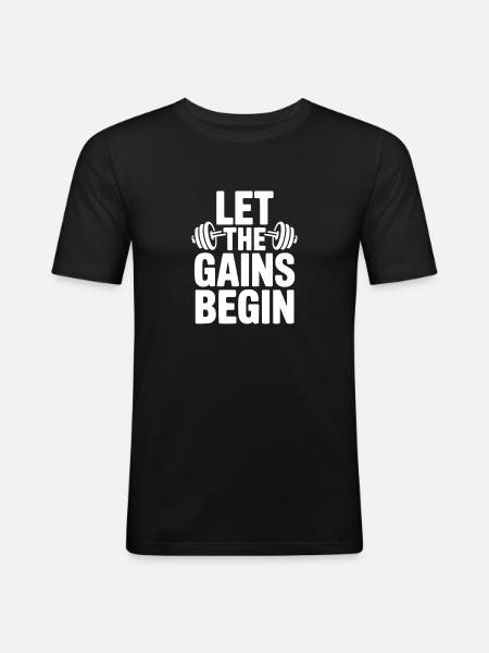 Que les gains commencent - T-shirt près du corps Homme - noir