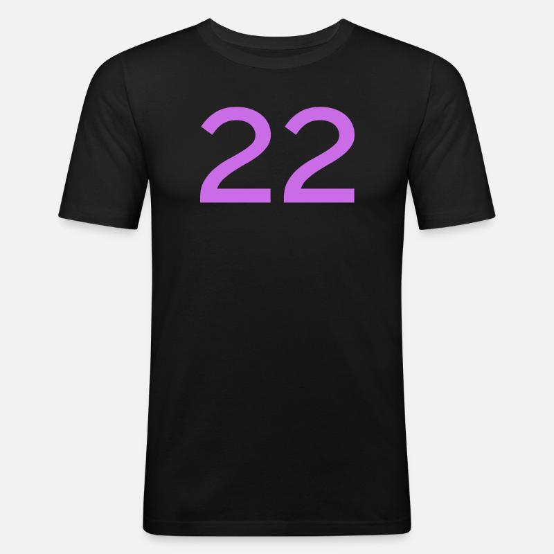 22 - Männer Slim Fit T-Shirt - Schwarz