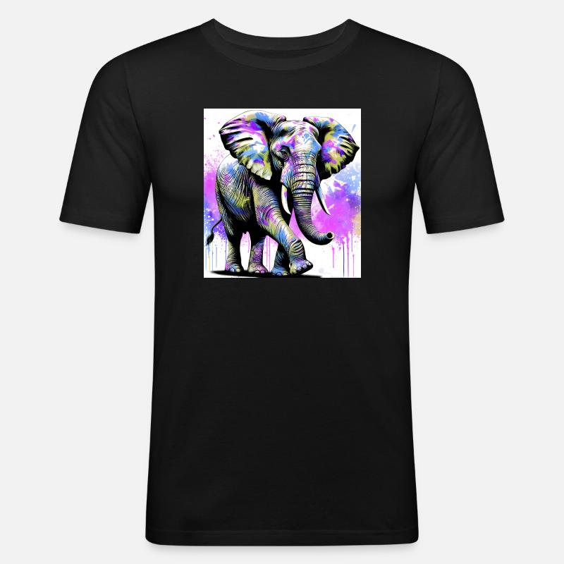 elephant - Men's Slim Fit T-Shirt - black