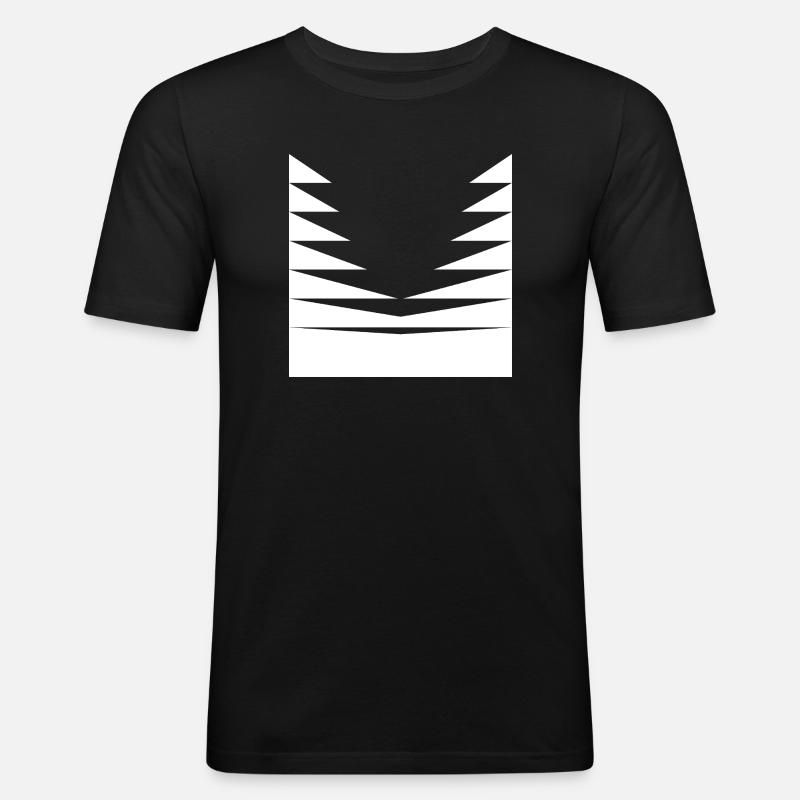 Dreiecks-Musterdesign - Männer Slim Fit T-Shirt - Schwarz