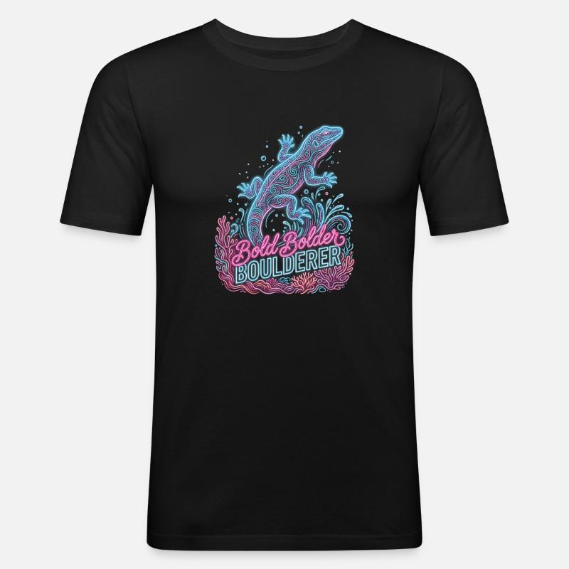 Bouldering Bold Bolder Boulderer - T-shirt près du corps Homme - noir