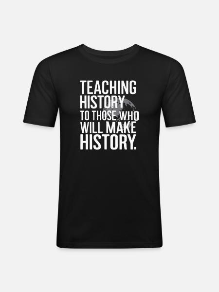 Enseigner l’histoire, façonner l’avenir - T-shirt près du corps Homme - noir