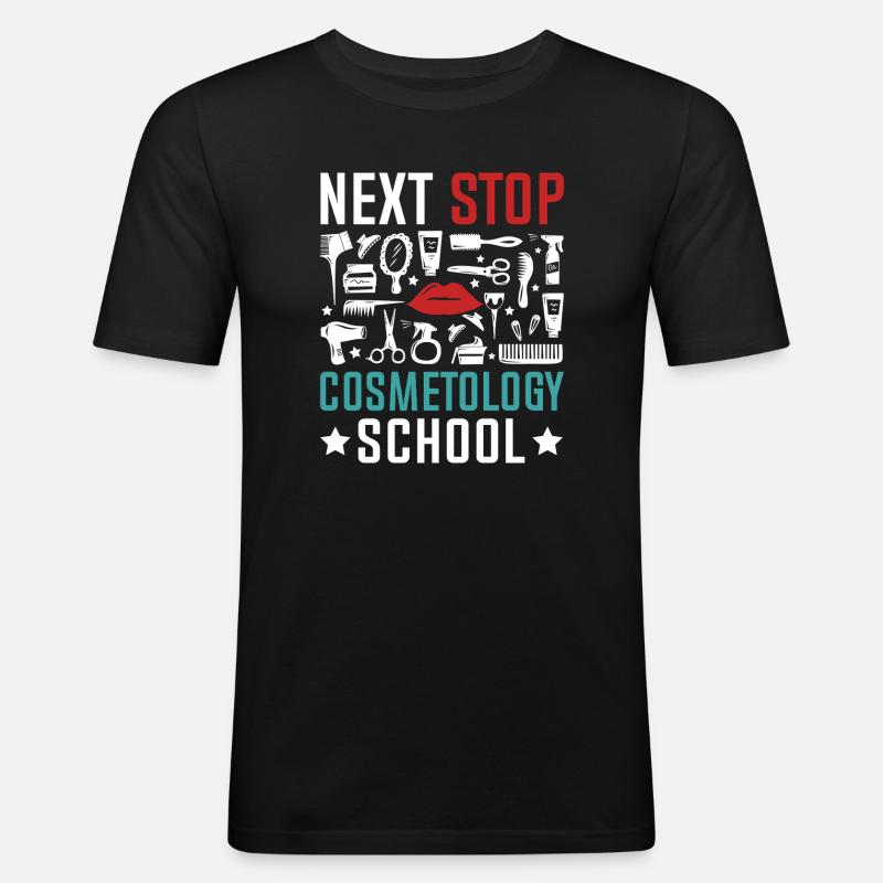 Next stop: Cosmetics School - Men's Slim Fit T-Shirt - black