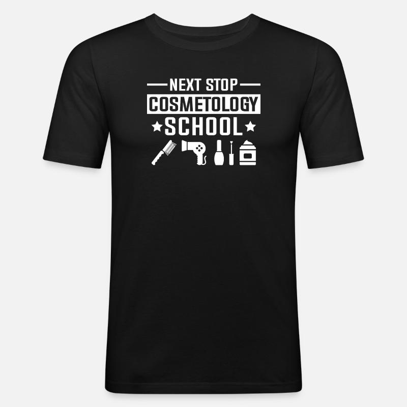 Next stop: Cosmetics school - Men's Slim Fit T-Shirt - black
