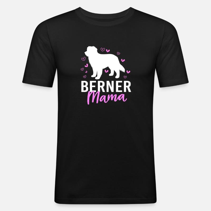 Berner Sennenhund - Männer Slim Fit T-Shirt - Schwarz